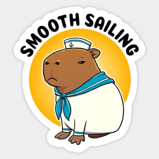 Smooth Sailing Capybara Sailor Sticker